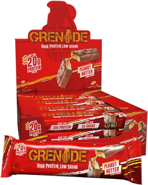 Grenade High Protein, Low Sugar Bar - Peanut Nutter, 12 x 60 g