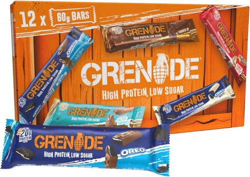 Grenade Selection Box - High Protein, Low Sugar Bars, 12 x 60 g Variety Pack