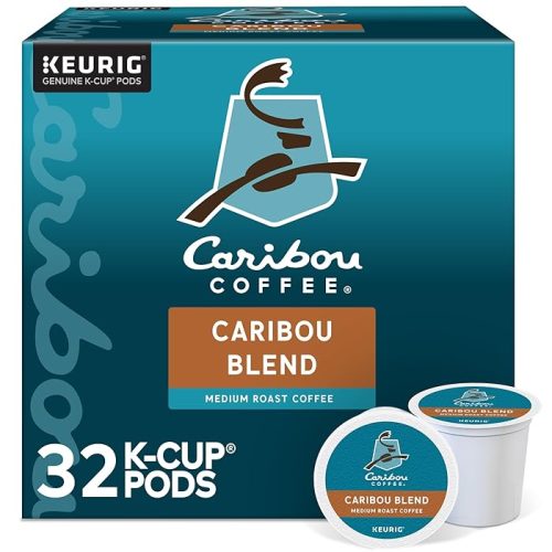 Caribou Coffee Caribou Blend, Keurig Single-Serve K-Cup Pods, Medium Roast Coffee, 32 Count