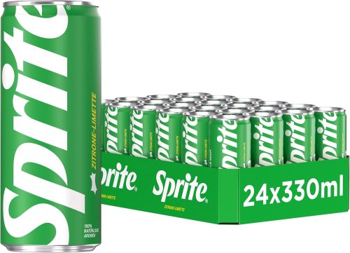 Sprite Soft Drink, Maximum Refreshment with Lemon & Lime Flavour Pack of 24 (24 x 330 ml)