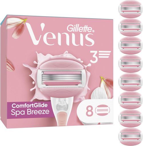 Gillette Venus Comfortglide Spa Breeze Women's Razor Blade Refills, Pack of 8