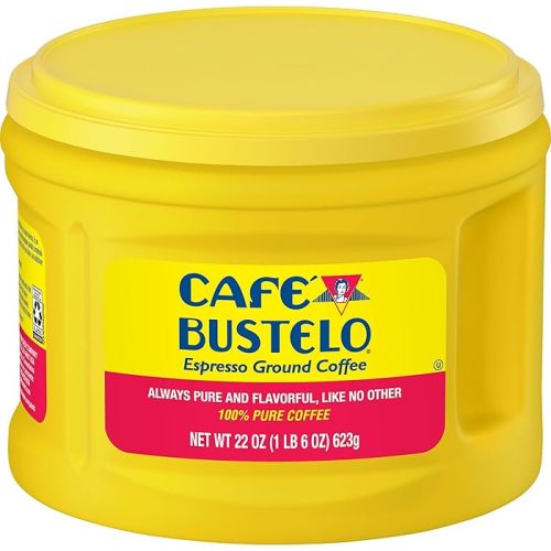 Cafe Bustelo Espresso Dark Roast Ground Coffee, 22 Ounces (Pack Of 6)