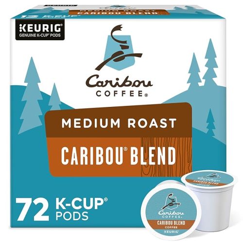 Caribou Coffee Caribou Blend Keurig Single-Serve K-Cup Pod Medium Roast Coffee, 72 Count
