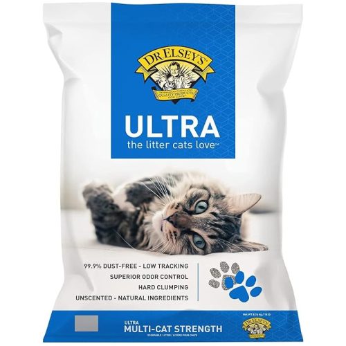 Dr. Elseys Ultra Unscented Clumping Clay Cat Litter 18 Lb Bag