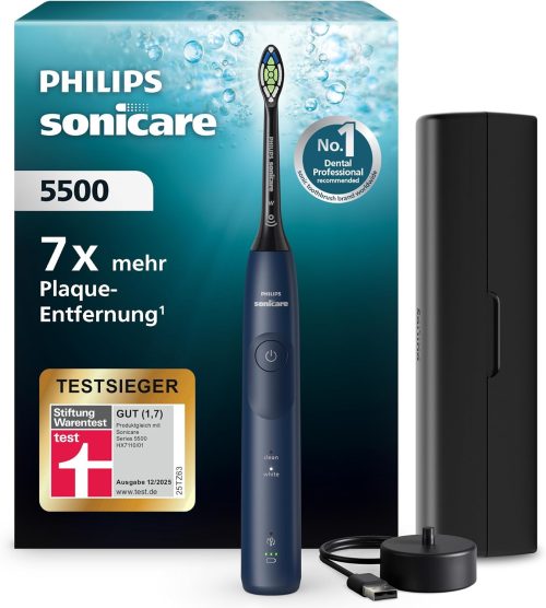 Philips Sonicare HX7113/01 5500 Electric Toothbrush Blue, Case