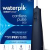 Waterpik Cordless Pulse Rechargeable Portable Water Flosser for Teeth, Gums, Braces Care WF-20 Blue