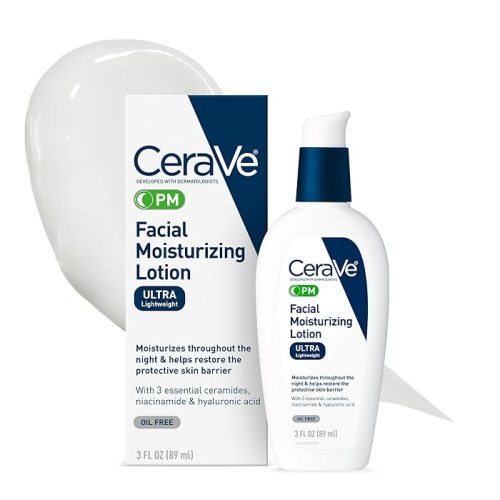 CeraVe PM Facial Moisturizing Lotion, Night Cream 3 Ounce