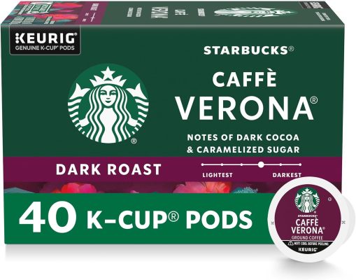 Starbucks K-Cup Coffee Pods Dark Roast Hot or Iced Coffee Caffè Verona 40 Keurig Pods wholesale