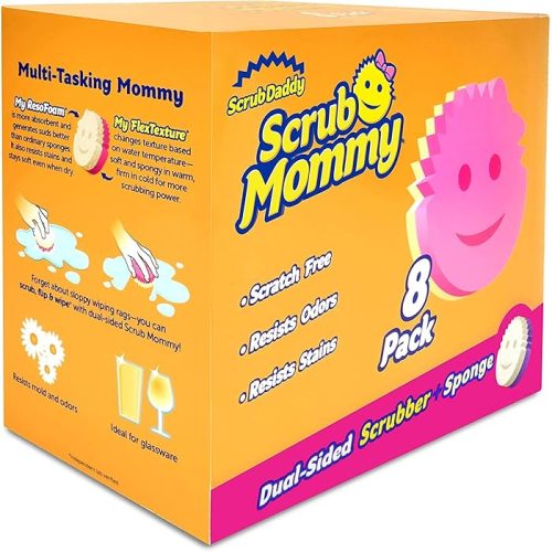 Scrub Daddy Dual Sided Sponge And Scrubber - Scrub Mommy Multi Surface 8 Count