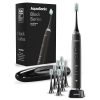 Aquasonic Black Series Ultra Whitening Toothbrush 8 Brush Heads & Travel Case – 40,000 VPM