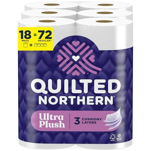 Quilted Northern Ultra Plush Toilet Paper 18 Mega Rolls 72 Regular Rolls