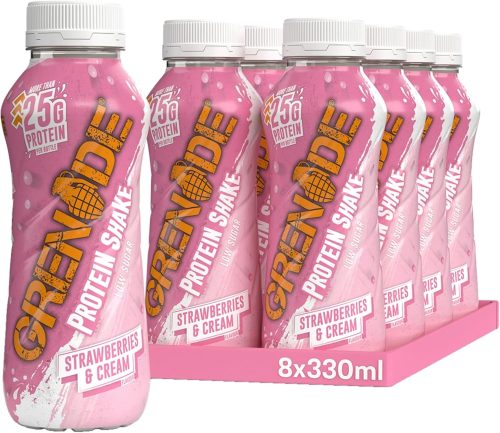Grenade High Protein Shake, 8 x 330 ml - Strawberries and Cream