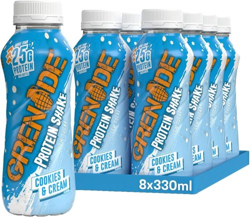 Grenade High Protein Shake, 8 x 330 ml - Cookies and Cream