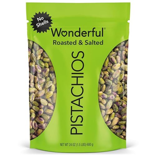 Wonderful Pistachios No Shells, Roasted & Salted Nuts, 24 Ounce