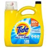 Tide Simply All-In-One Liquid Laundry Detergent, Refreshing Breeze Scent, 128 Loads, 168 Fl Oz