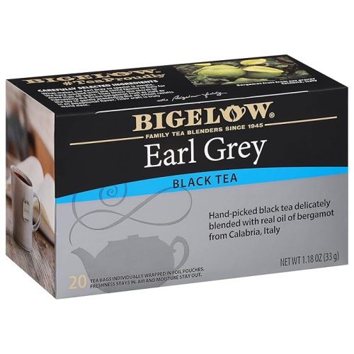 Bigelow Tea Earl Grey Flavored Black Tea, Kosher, 20 Bags, 1.18 Ounces (Pack Of 6)