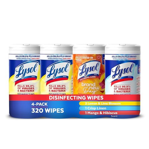 Lysol Disinfecting Wipes Bundle Multi-Scent Sanitizing Wipes Bundle, 80 Count (4pk)