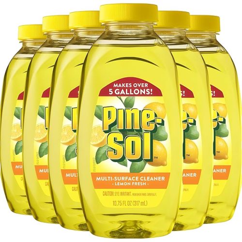 Pine-Sol Multi Surface Cleaner, 6 Pack Lemon Fresh Scent, 10.75 Oz