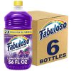 Fabuloso Multi-Purpose Cleaner & Floor Cleaner, 2X Concentrated, Lavender Scent, 56 Fluid Ounces (6 Pack)