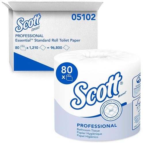 Scott Professional Standard Roll Toilet Paper, Bulk (05102) (80 Rolls Of 1, 210 Sheets, 96, 800 Sheet Total)