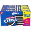 OREO Double Stuf Chocolate Sandwich Cookies, King Size, 12 Snack Packs (8 Cookies Per Pack)