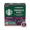 Starbucks K-Cup Coffee Pods, Dark Roast Hot Or Iced Coffee, French Roast, 32 Keurig Pods