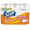 Scott ComfortPlus Toilet Paper, 12 Double Rolls, 231 Sheets Per Roll, Septic-Safe, 1-Ply Toilet Tissue