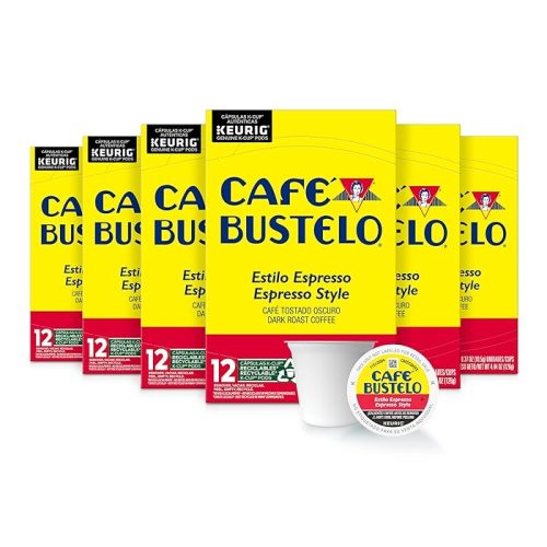 Cafe Bustelo Espresso Style Dark Roast Coffee 72 Count Keurig K-Cup Pods