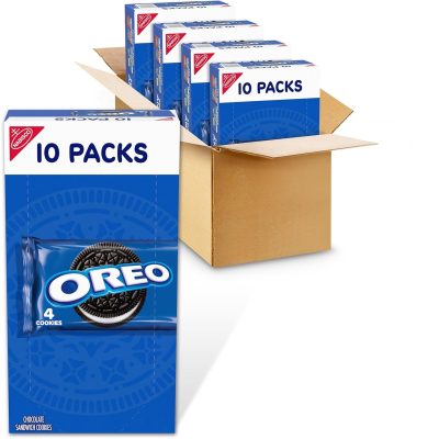 OREO Chocolate Sandwich Cookies, 40 Snack Packs (4 Cookies Per Pack, 4 Boxes) wholesale