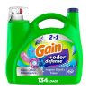 Gain Odor Defense Liquid Laundry Detergent, Super Fresh Blast Scent, 194 Fl Oz, 134 Loads, 2 In 1