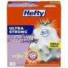 Hefty Ultra Strong Tall Kitchen Trash Bags Lavender & Sweet Vanilla Scent, 13 Gallon, 80 Count