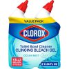 CLOROX Toilet Bowl Cleaner Clinging Bleach Gel, Ocean Mist, 24 Fl Oz, Pack Of 2