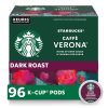 Starbucks K-Cup Coffee Pods, Dark Roast Hot or Iced Coffee, Caffè Verona, 96 Keurig Pods