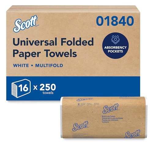 Scott Professional Universal Multifold Paper Towels, Bulk (01840) (250 Sheets/Pack, 16 Packs/Case, 4, 000 Sheet Total)