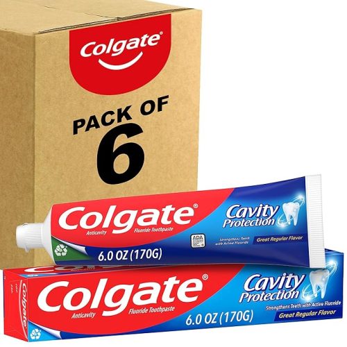 Colgate Cavity Protection Toothpaste 6 Pack, 6 Oz Tubes