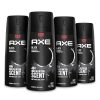 AXE Black Mens Body Spray Deodorant 48hr Odor Protection Frozen Pear & Cedarwood Pack of 4