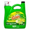 Gain Liquid Laundry Detergent, Original Scent, 154 Fl Oz, 107 Loads
