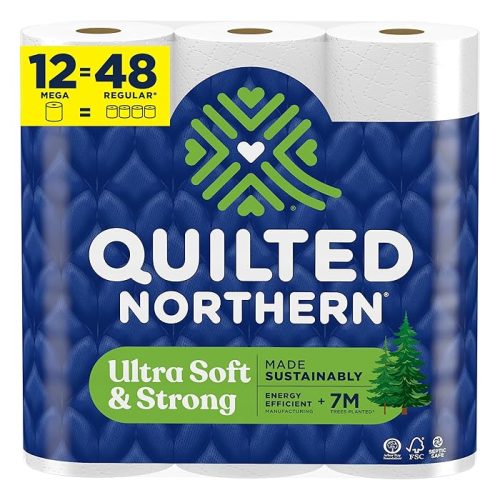 Quilted Northern Ultra Soft & Strong Toilet Paper 12 Mega Rolls 48 Regular Rolls