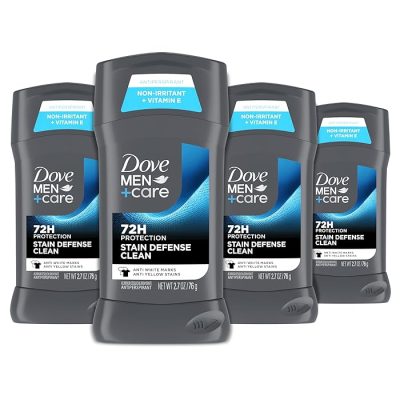 Dove Men+Care Deodorant Stick Stain Defense Clean 4-Pack of 2.7 Oz Sticks wholesale