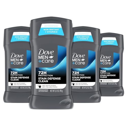 Dove Men+Care Deodorant Stick 4 Count Stain Defense Clean For Men 2.7 Oz