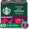 Starbucks K-Cup Coffee Pods, Dark Roast Hot or Iced Coffee, Caffè Verona, 60 Keurig Pods