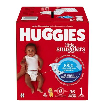 Huggies Size 1 Diapers Little Snugglers Baby Diapers, Size 1 (8-14 Lbs) 96 Count wholesale