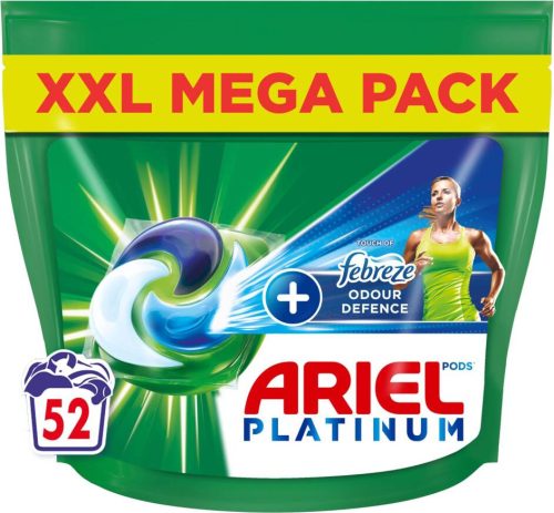 Ariel Platinum PODS, Washing Liquid Laundry Detergent Capsules 52 Washes, +Touch Of Febreze