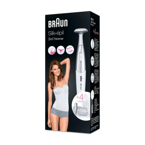 Braun Silk-épil FG1100 bikini trimmer with 4 extras, white