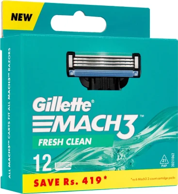 Gillette Mach3 Razor Blade Replacement Cartridges 12 Pack wholesale