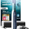 Philips Sonicare 7100 Electric Toothbrush HX7429/01 White and Navy, Pack of 2