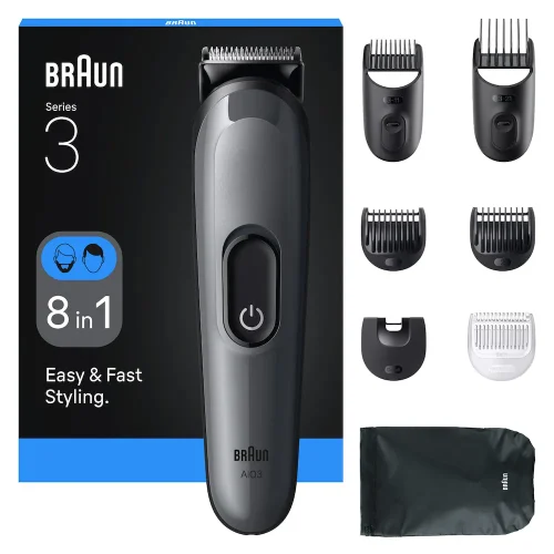 Braun Hair Clipper All-in-One Series 3, 8-in-1 Care Set