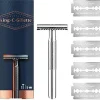 Gillette Men's Razor King C Safety Handle 5 Steel Blades