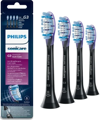Philips Sonicare G3 Premium Gum Care Replacement Brush Heads HX9054/33 Black 4-Pack wholesale