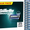 Gillette Mach3 Men's Razor Blades, 25-Pack